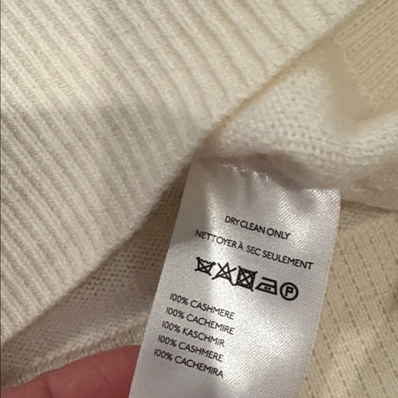 Anthropologie Cream Cashmere Cardigan with bunny nwt - Picture 5 of 5